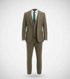 Ashcroft Tweed Herringbone Brown Suit