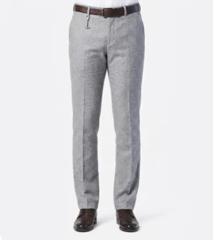 Ashcroft Tweed Solid Light Grey Suit Pant