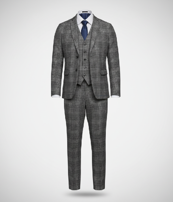 Ashford Cotton Check Grey Suit