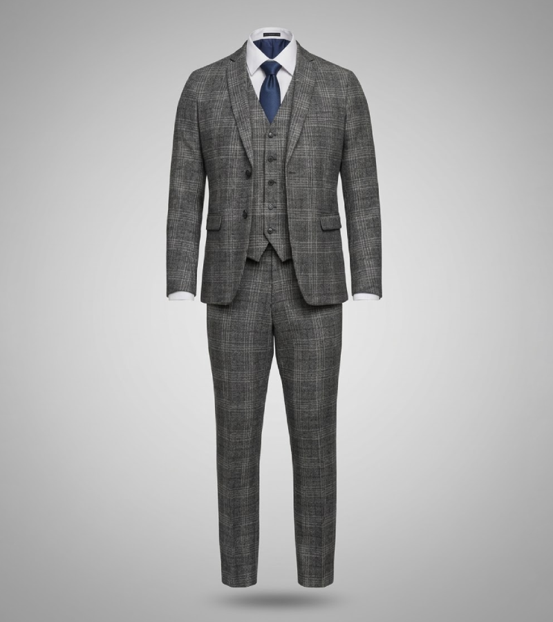 Ashford Cotton Check Grey Suits