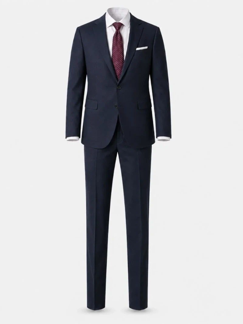 Ashford Cotton Donegal Navy Suit Front View