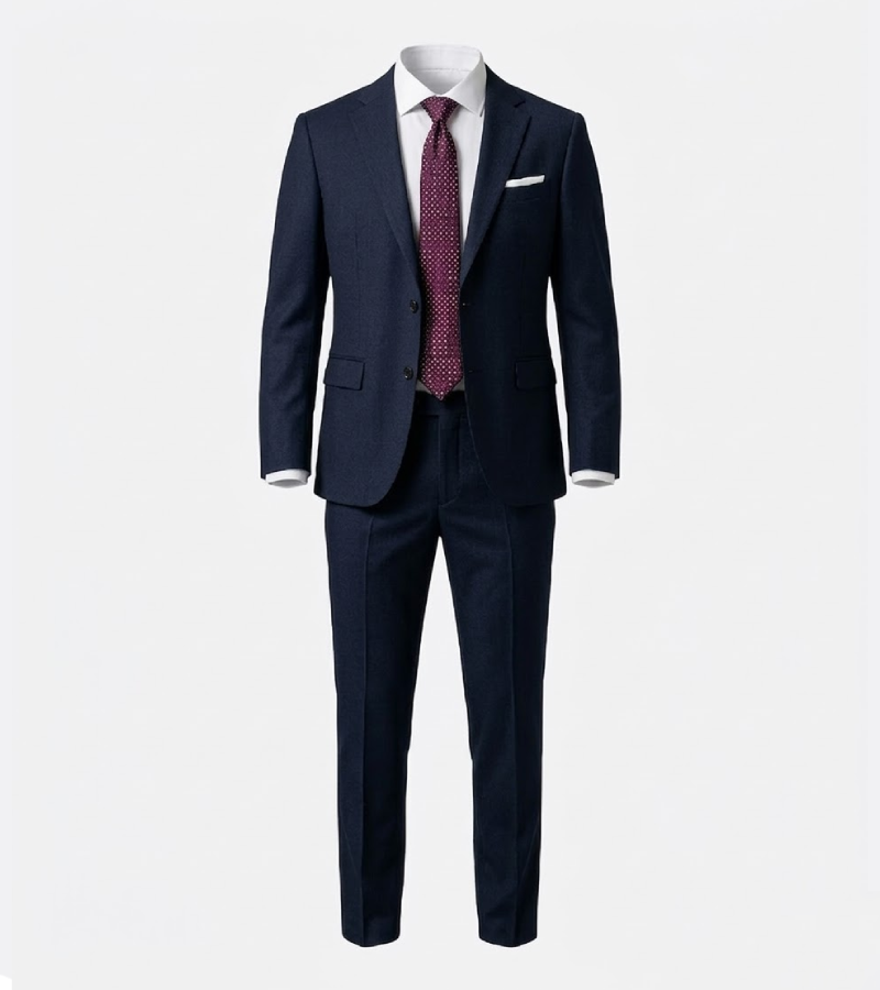 Ashford Cotton Donegal Navy Suit
