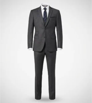 Ashford Cotton Plaid Grey Suit