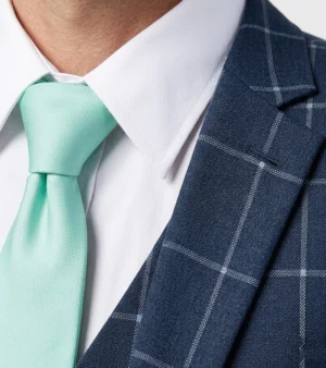 Ashford Cotton Windowpane Navy Suit - Image 4