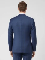 Suit Heritage Men's Check Blue Slim Fit 2 Piece Suit - Image 3