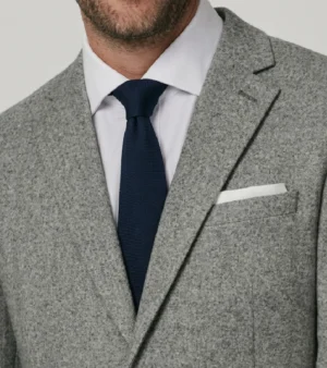 Bellington Tweed Donegal Grey Suit Collar