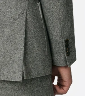 Bellington Tweed Donegal Grey Suit Cuffs