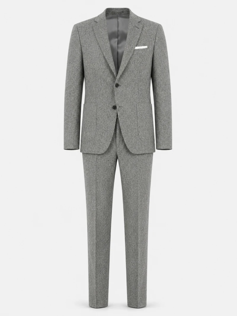 Bellington Tweed Donegal Grey Suit Front View