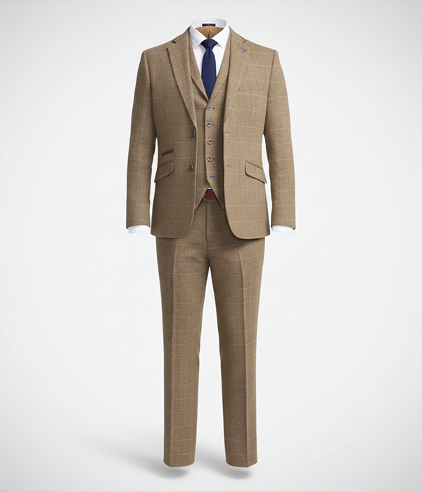 Bellington Tweed Herringbone Camel Suit