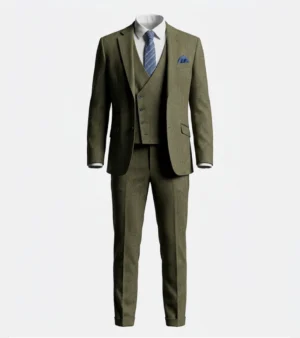 Bellington Tweed Pinstripe Olive Suit