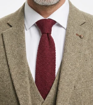 Bellington Tweed Textured Beige Suit Collar