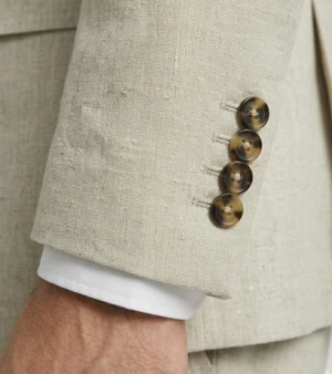 Bellington Tweed Twill Cream Suit Cuffs