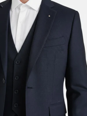 Suit Heritage Men’s Solid Regular Fit 3 Piece Suit - Image 4