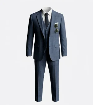Eastford Check Blue Polyester Suit