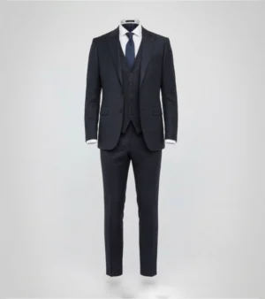 Eastford Check Navy Polyester Suit
