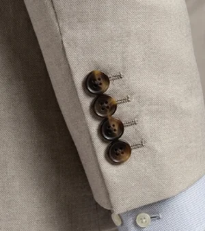 Eastford Polyester Bridseye Beige Suit Cuffs