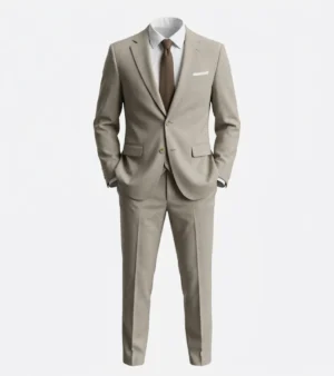 Eastford Polyester Check Beige Suit