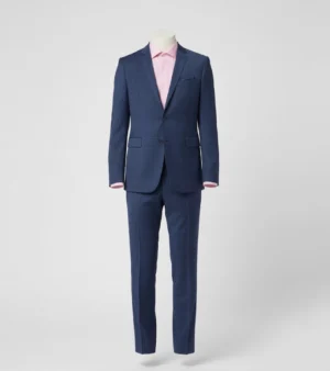 Eastford Polyester Check Blue Suit
