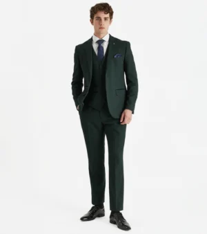 Eastford Polyester Check Green Suit Front