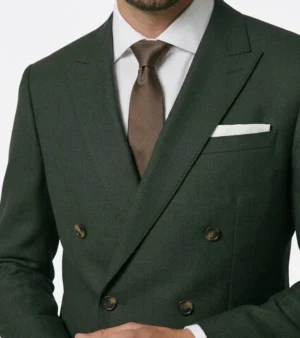 Eastford Polyester Plaid Green Suit Closeup