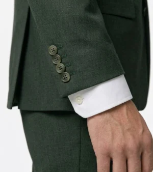 Eastford Polyester Plaid Green Suit Cuff