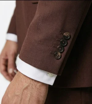 Eastford Polyester Plaid Maroon Suit Cuffs