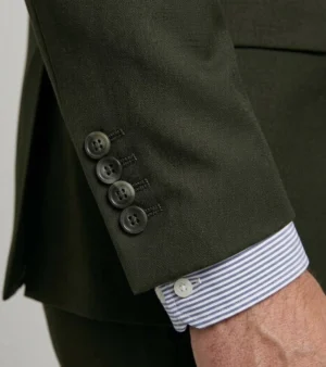 Eastford Polyester Twill Dark Green Suit Cuffs