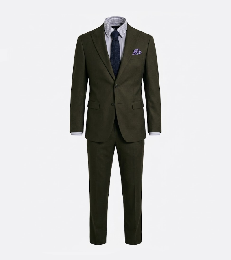 Eastford Polyester Twill Dark Green Suit