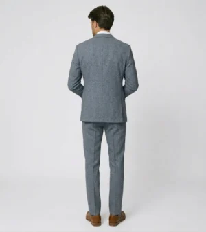 Harrington Tweed Donegal Dark Grey Suit Back