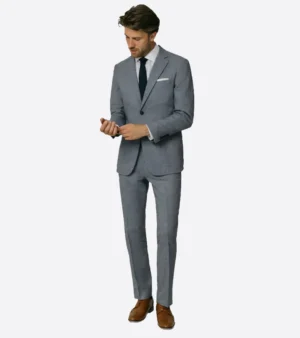 Harrington Tweed Donegal Dark Grey Suit Front