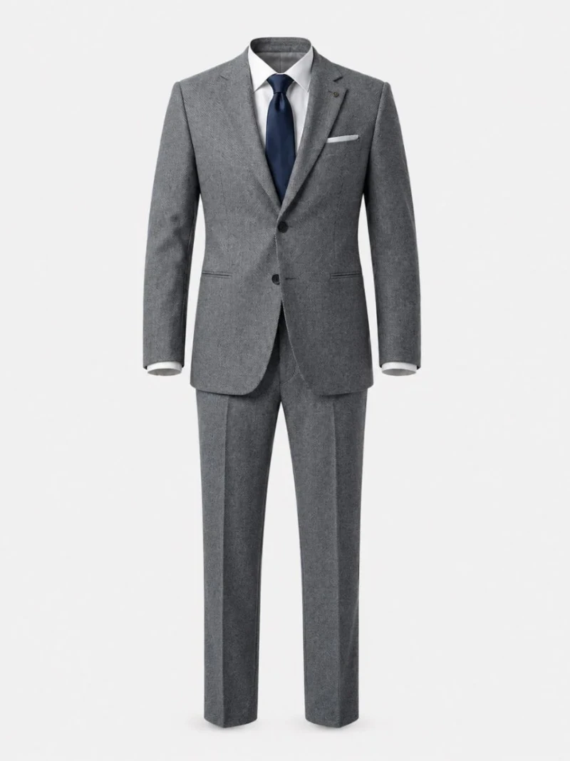 Harrington Tweed Donegal Dark Grey Suit Ghost Mannequin