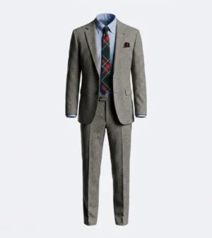 Harrington Wool Herringbone Beige Suit