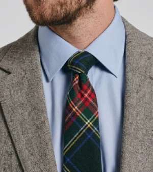 Harrington Wool Herringbone Beige Suit Collar