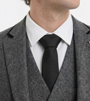 Harrington Wool Textured Grey Suit Collar