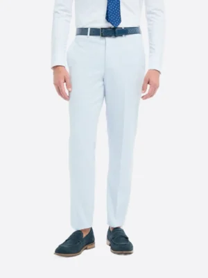 SuitsHeritage Men's Solid Sky Blue Regular Fit 3 Piece Suit Pant