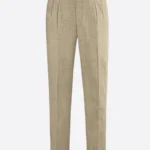 SuitsHeritage Men's Herringbone Beige Regular Fit Pant Trouser