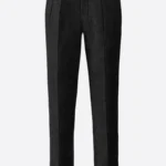 SuitsHeritage Men's Solid Black Regular Fit Pant