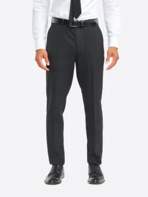 SuitsHeritage Men’s Black Pinstripe Regular Fit 3 Piece Suits Pant