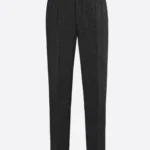 SuitsHeritage Men's Charcoal Herringbone Regular Fit Pant Pant