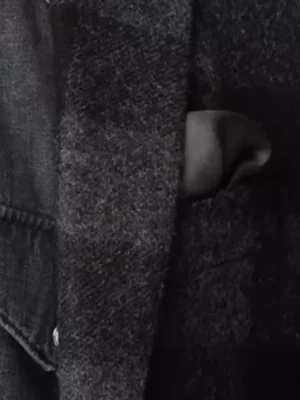 SuitsHeritage Men’s Check Dark Grey Blazer Pocket