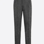 SuitsHeritage Men's Check Grey Regular Fit Pant