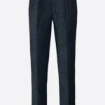SuitsHeritage Men's Solid Dark Navy Regular Fit Pant