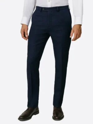 SuitsHeritage Men's Donegal Navy Slim Fit 2 Piece Suit Pant