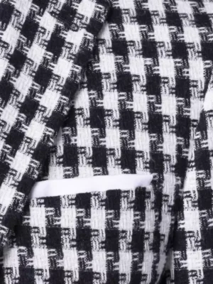 SuitsHeritage Men’s Hounstooth White Tailored Fit Blazer Pocket