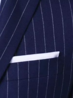 SuitsHeritage Men’s Pinstripe Blue Tailored Fit Blazer Pocket