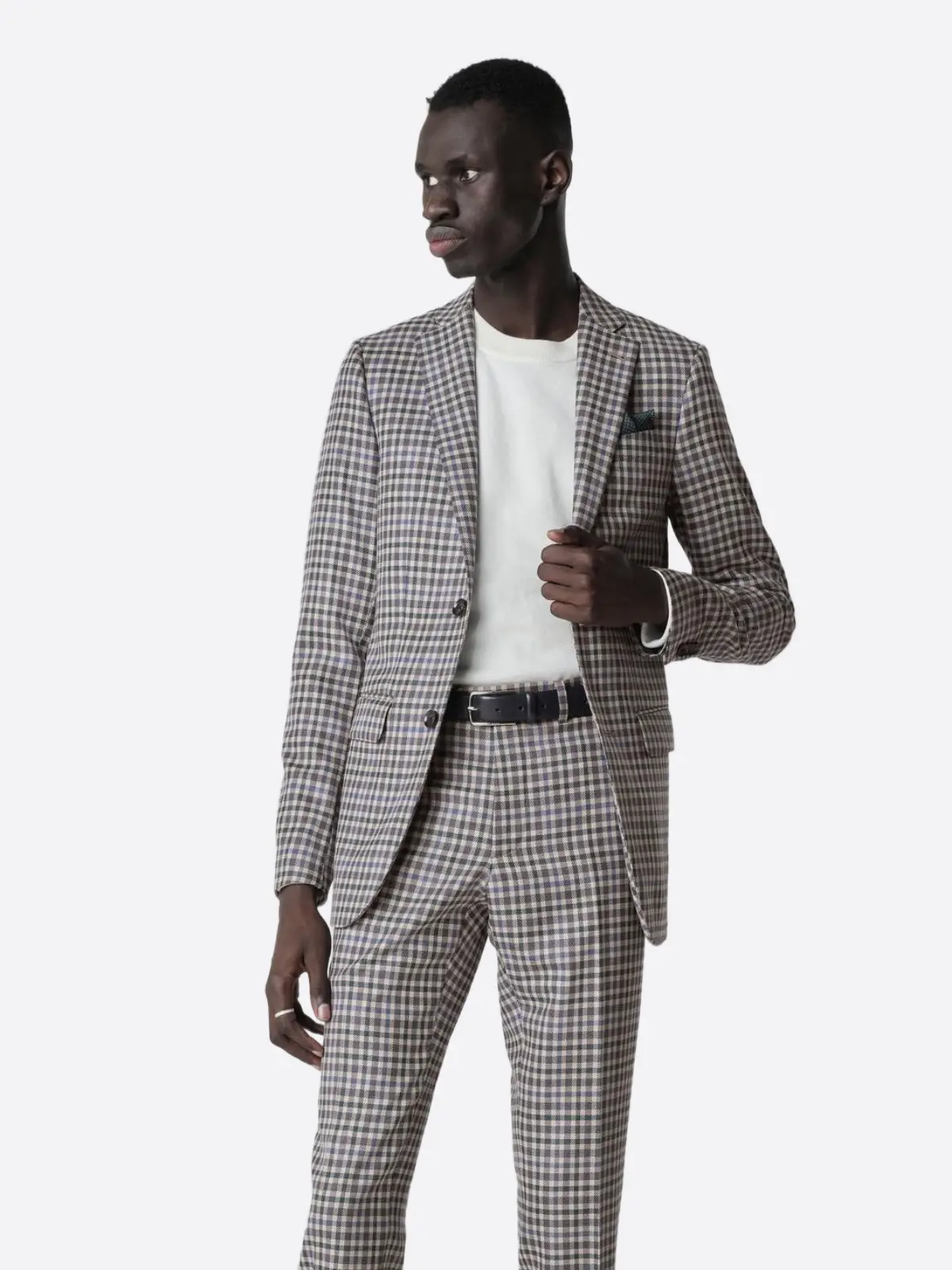 SuitsHeritage Men’s Plaid Brown Tailored Fit Blazer SuitsHeritage Men’s Plaid Brown Tailored Fit Blazer