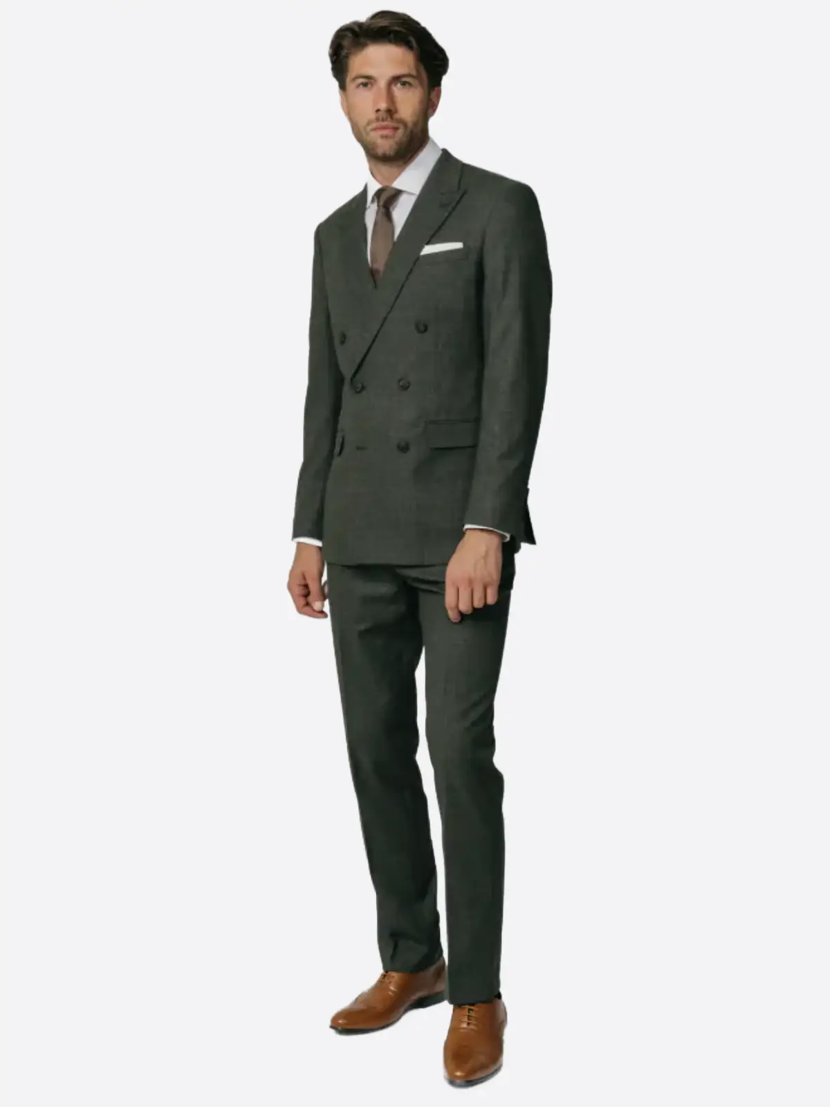 SuitsHeritage Men's Plaid Green Double Breasted Slim Fit 2 Piece Suit SuitsHeritage Men's Plaid Green Double Breasted Slim Fit 2 Piece Suit