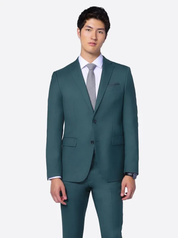 SuitsHeritage Men’s Solid Green Tailored Fit Blazer
