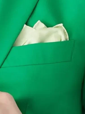 SuitsHeritage Men’s Light Green Tailored Fit Blazer Pocket