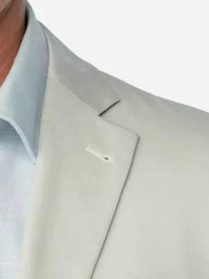 SuitsHeritage Men’s Off White Tailored Fit Blazer Collar